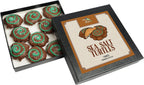 Green Jay Gourmet Sea Salt Chocolate Turtles - Sweet Milk Chocolate Covered Pecans & Caramel Delights - Premium Birthday, Valentine's Day, Holiday, Christmas Candy Gifts - Handmade in the USA, 7oz Box
