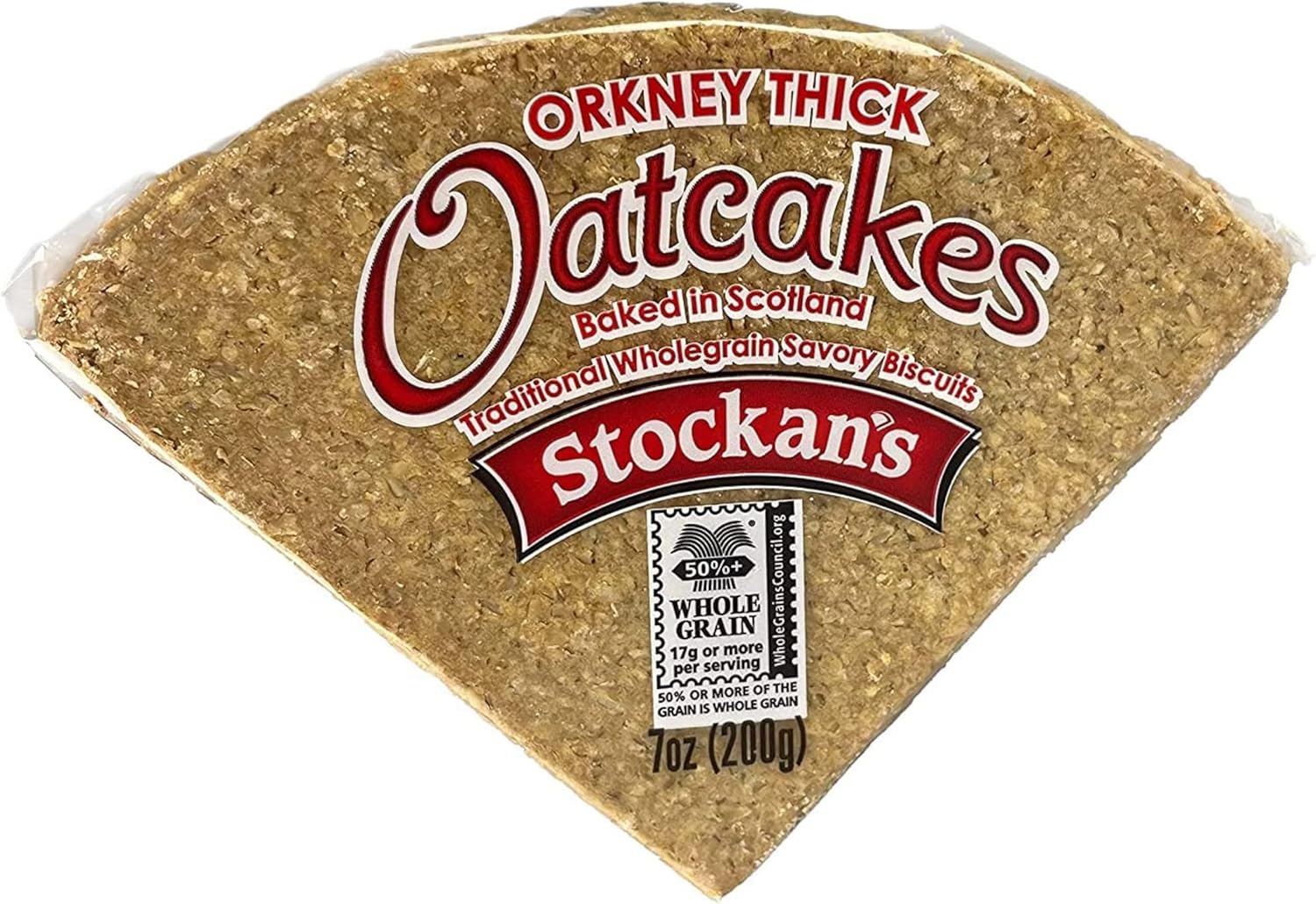 Stockan's Orkney Wholegrain Thick Oatcakes - Traditional Scottish Savoury Biscuits Imported from Scotland - 6 Packs (8 Oatcakes in Each Pack)
