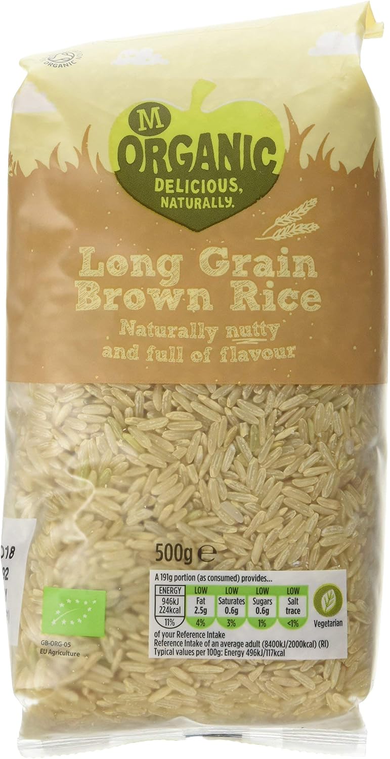 Morrisons Organic Long Grain Brown Rice 500g