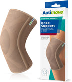 Actimove Everyday Supports Knee Support Closed Patella 2 Stays – Helps with Pain Relief and Swelling – For Chronic Knee Pain and Overuse Knee Injuries – Left/Right Wear – Beige, X-Large