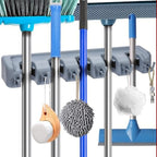 Berry Ave EXTRA GRIP Mop & Broom Holder Wall Mount – Wall Hanging Organizer for Garden Tools, Closet, and Utility Storage, Includes Hardware, Fits Standard Brooms & Mops