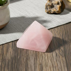 Rose Quartz 20mm Mini Pyramid Figurine for Crystal Healing Spiritual Meditation Yoga Reiki Chakra Balancing