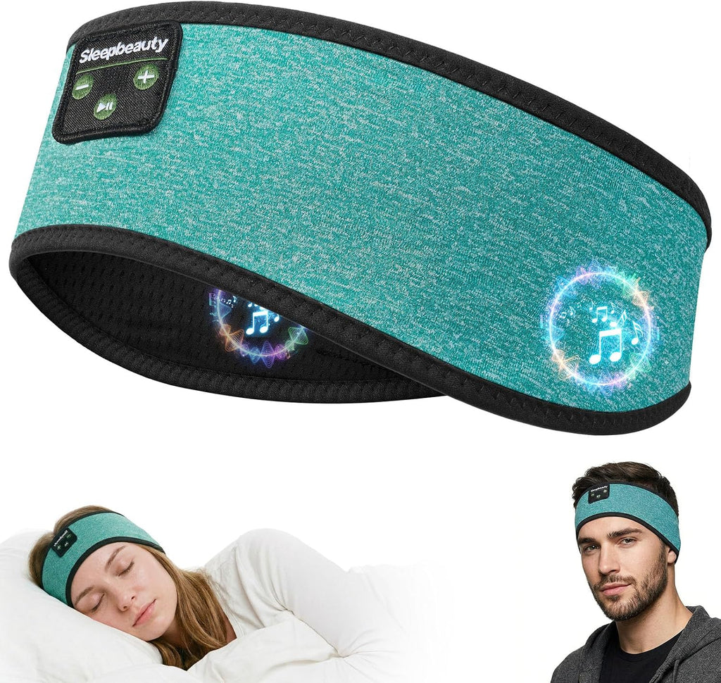 Sleep Headphones Wireless, Bluetooth Sports Headband with Built-in Speakers, Comfortable for Side Sleepers, Workout, Running, Yoga & Travel Long Battery Life, Gift for Men Women