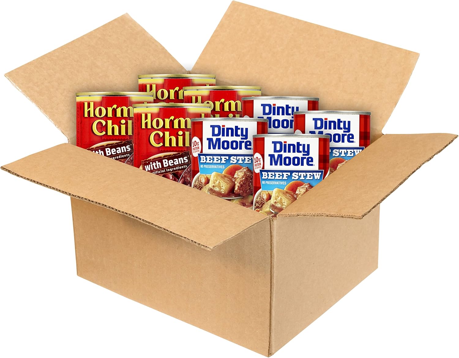 Hormel Chili With Bean & DINTY MOORE Beef Stew Variety Pack, 15 oz. cans (8-pack)