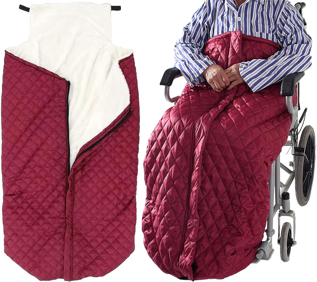 Wheelchair Blanket Fleece Cover for Legs/feet, Winter Waterproof Wheelchair Cover for Adult, Wheelchair Leg Covers - Best Choice for Wheelchair Users to Prevent Wind in Winter