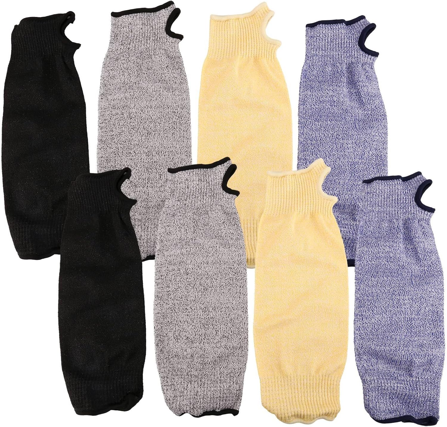 4Pair Cut and Burn Sleeves Arm Protection Sleeves Forearm Protectors for Thin Skin and Bruising Cuff Open 35cm