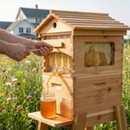 Flow Bee Hive Starter Kit – Complete Automatic Beekeeping Box Set for Beginners – Easy-to-Use Beehive with All Essential Accessories(Bottom Stand not Included)