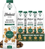 Elmhurst 1925 Unsweetened Walnut Milk - 32 Ounce (Pack of 6) Dairy-Free, Gluten-Free, Vegan, Kosher, Shelf Stable Milk Made with Water & Walnuts for Healthier, Simpler Plant-Based Alternatives