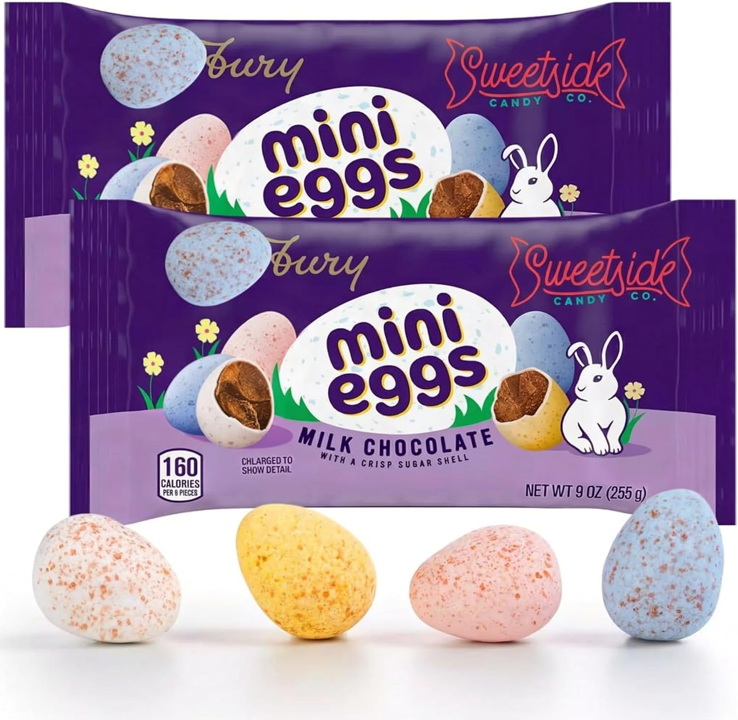 Mini Eggs Milk Chocolate, 2 Bags of Mini Eggs 9oz Each, Creamy Milk Chocolate Mini Eggs, Perfect Chocolate Eggs for Special Occasions, Premium Candy Eggs for All Ages