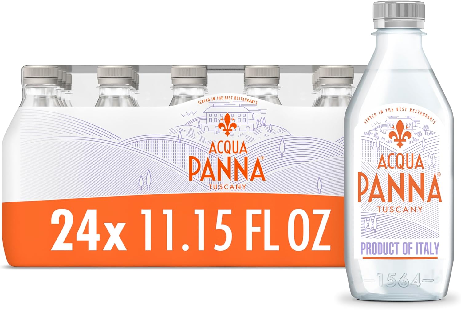 Acqua Panna Natural Spring Water, 11.15 FL OZ Plastic Water Bottles (24 Count)
