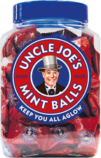 Uncle Joe’s Mint Balls Jar 800g (28.22 Oz) | All Natural, Vegan, Gluten Free British Candy | Real Peppermint Oil Hard Candy | Individually Wrapped English Mints | Imported UK Breath Mints Gift Pack