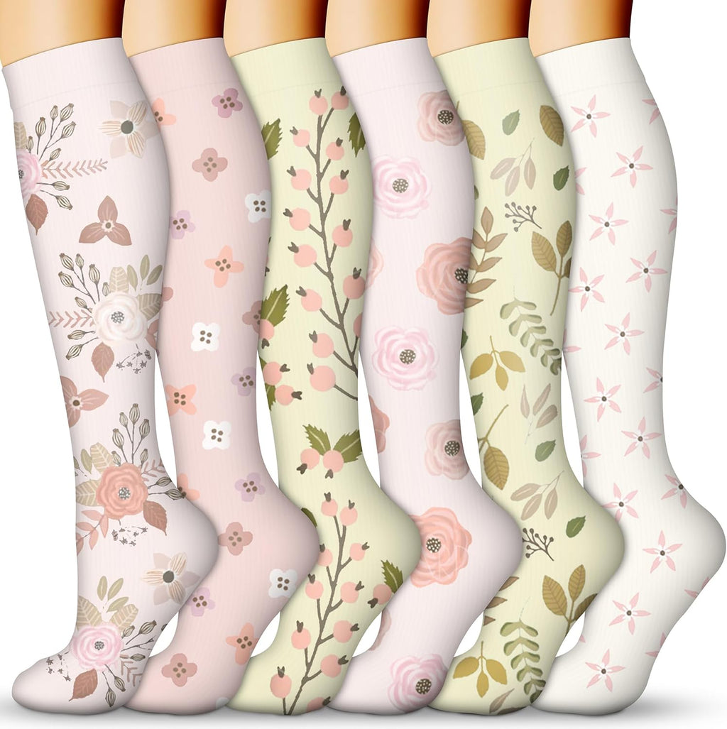 QUXIANG Compression Socks for Women & Men 15-20 mmHg, Best for Medical, Nursing, Running, Athletic, Varicose Veins, Travel