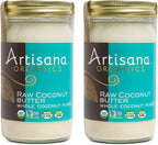 Artisana Organics Raw Coconut Butter (2 Pack (14oz)) USDA Organic, Non-GMO, Gluten-Free & Keto, No Sugar Added, Paleo, Vegan, Creamy Spread to Boost Smoothies, Fruit Salads and Oatmeal.