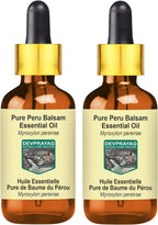 Pure Peru Balsam Essential Oil (Myroxylon pereirae) with Glass Dropper Steam Distilled (Pack of Two) 100ml X 2 (6.76 oz)