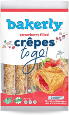 Bakerly, Crepe Strawberry Filled, 1.13 Ounce, 6 Pack