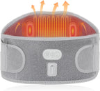 CUEHEAT Heated Waist Belt - Cordless Heating Pad for Lower Back Pain Relief,FSA Eligible HSA, Electrical Heating and Massage, Rechargeable Battery Powered (Gray, Waistline 29-57 inch)