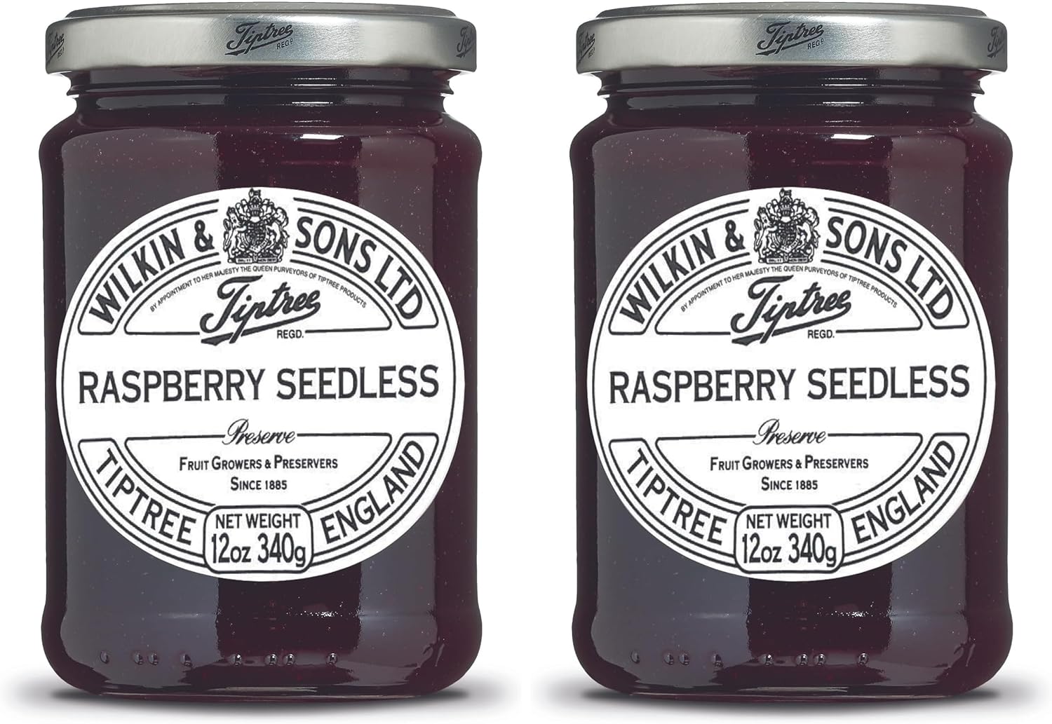 Tiptree Raspberry Seedless Preserve, 12 Ounce Jar (Pack of 2)