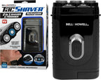 Bell+Howell Tacshaver 3D Rechargeable Rotary Shaver for Men with Pop-up Trimmer for Sideburns, Moustache and Beard, Waterproof, Portable, and Cordless Electric Razor As Seen On TV (Deluxe)