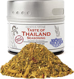 Taste of Thailand Seasoning | Non GMO Verified | Magnetic Tin | Spice Blend | 1.4oz | Crafted in Small Batches by Gustus Vitae | #28