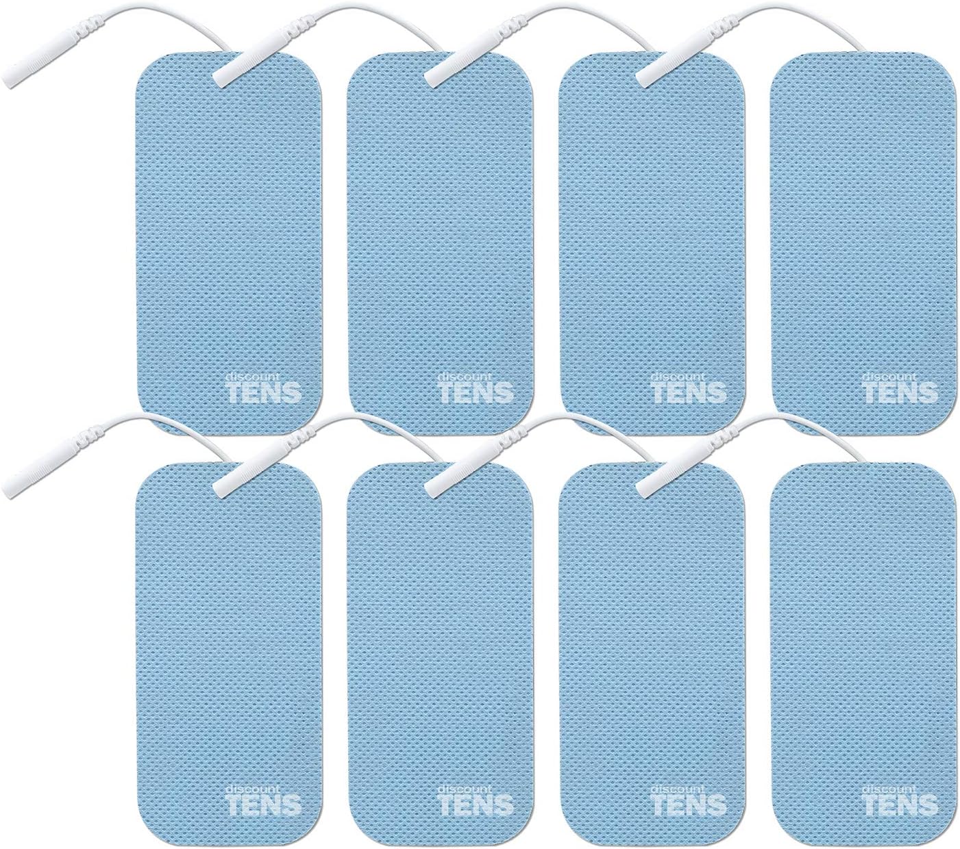 Discount TENS Wired Electrodes – 2"x4" Compatible with HealthMateForever, 8-Pack Premium Self-Adhesive TENS Unit Replaceent Electrode Pads for Pain Relief, Therapy, Recovery & Muscle Stimulation