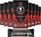 Death Wish Coffee Instant Dark Roast Coffee Packets, Bold & Intense Blend of Arabica & Robusta Beans, USDA Organic, 64 Count