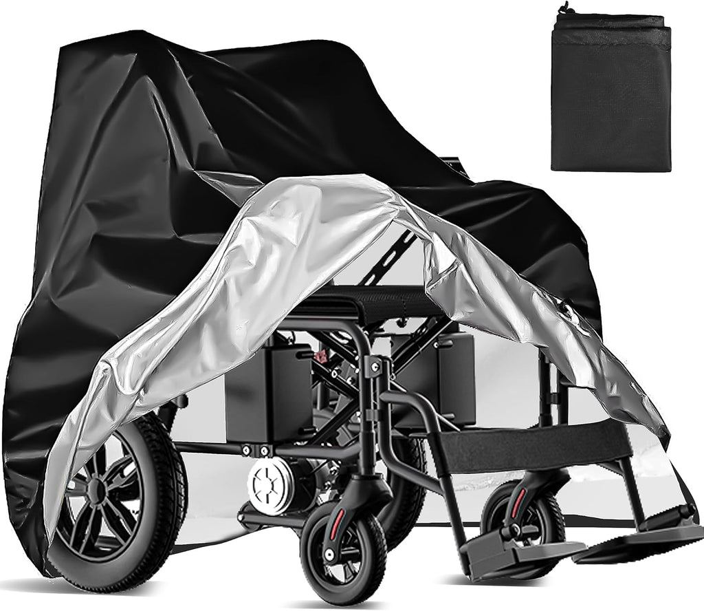 Heavy Duty Waterproof & Dustproof Electric Wheelchair Cover - Prevent Rain, Wind, Dust, Sun & UV for Indoor & Outdoor Use