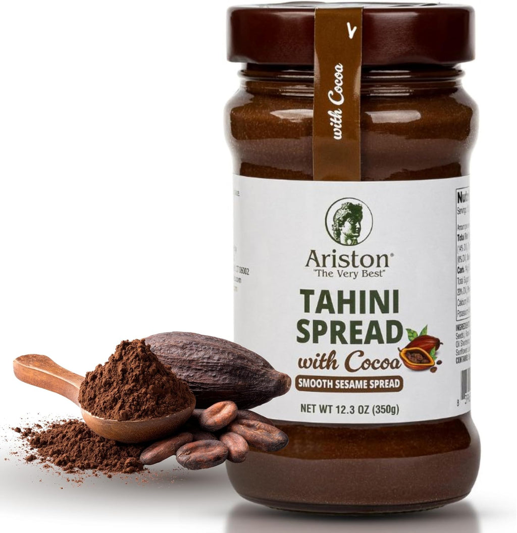 Ariston “The Very Best” Tahini – Sesame Tahini Spread | Smooth Creamy Spread | Product of Greece, 12.3 oz (Cocoa)
