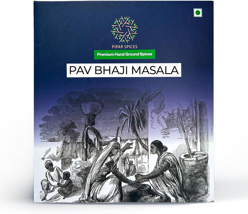 Pipar Spices Pav Bhaji Masala - 100g (3.53 oz) Pack | Hand Grounded For Rich Aroma And Flavor.