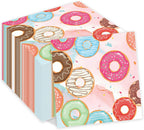 Donut Time Theme Party Napkins, 40PCS Donuts Tim Napkins Disposable, Donut Time Party Supplies Birthday Decorations, Donuts Dinner Paper Napkins for Wedding, Theme Partty, Birthday, 6.7 Inch