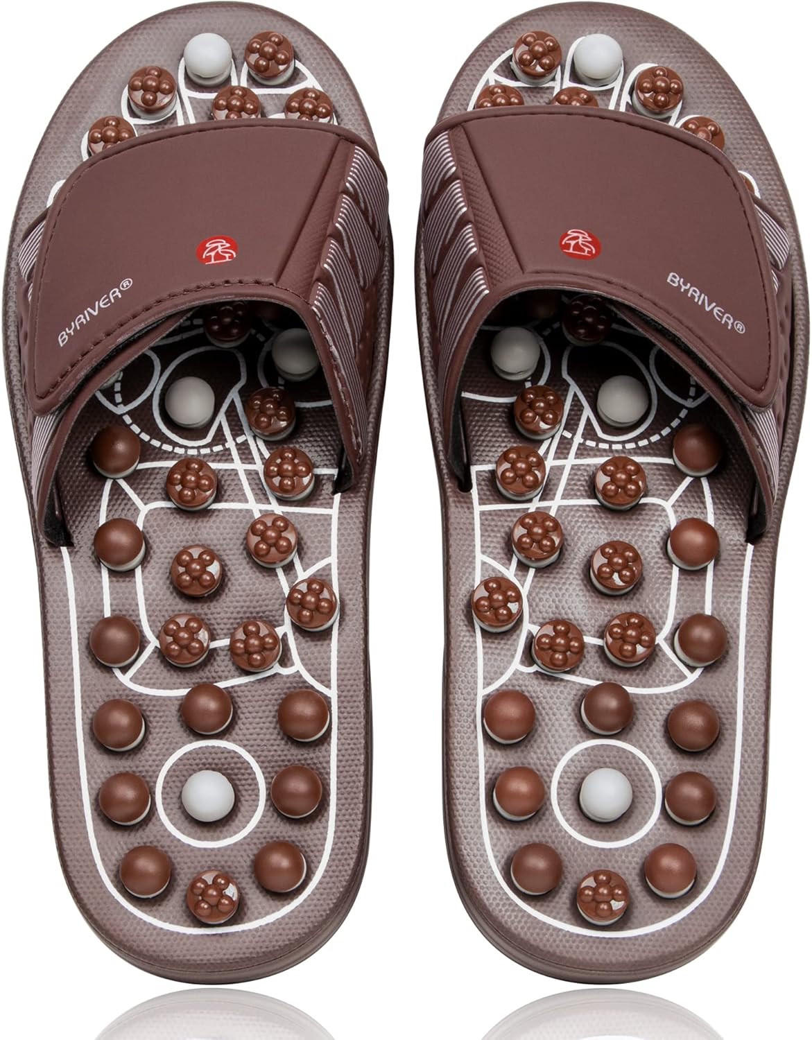 BYRIVER Blood Circulation Foot Massager for Healthy Leg Feet, Cold Leg Therapy Massage Tools, Healthcare Slippers Sandals Shoes, Gifts for Elderly Men Women Mom Dad (03XL)