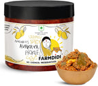 FarmDidi Avakaya Mango Pickle | Avakaya Aam Ka Achaar | Preservative Free Indian Spicy Aam Ka Achar | Andhra Style Authentic Special Mango Pickle | Theekha Homemade Pickles 325g