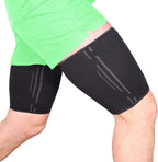 Thigh Compression Sleeve for Men & Women | Thigh Brace for Sciatica Pain Relief, Leg Injury, Hamstring & Hip Support | Ideal for Running & Workout (X-Large, Black)