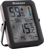 Brannan Max Min Thermometer Room Indoor Humidity Meter Hygrometer - Accurate Room Temperature Maximum Minimum Thermometer Recording Temperature Digital Display to Monitor House Home Office Nursery