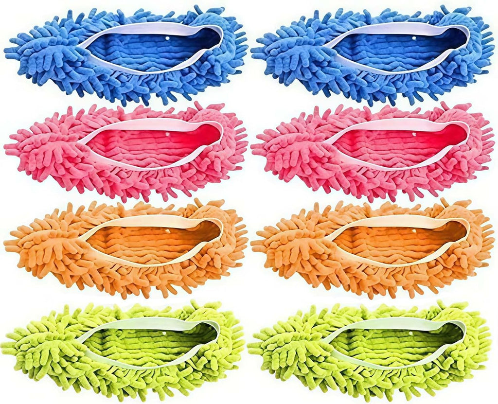 Mop Socks,Mop Slippers Shoes,Microfiber Slippers,Washable Microfiber Moppers,Reusable,Washable,Dry The Floors for House Office Bathroom Kitchen