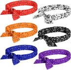 Coume 6 Pack Cooling Neck Wraps Cooler Ice Wrap Scarf Bandanas for Hot Weather Summer Women Men Walking Riding Outdoor