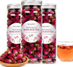 Rose Bud Tea Dried Red Rose,MQUPIN Rose Tea 100% Natural Pure Flower Edible Buds Tea Culinary Food Grade Red Rosebud for Drinking DIY Gift (250g/3Packs)