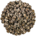 Oriarm Jasmine Pearls Tea Loose Leaf - Chinese Dragon Pearls Jasmine Green Tea Leaves - 1st Grade - Brew Hot or Iced Tea - 250g Ziplock Resealable Bag
