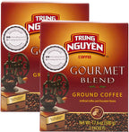 Trung Nguyen — Gourmet Blend — Roasted Ground Coffee Blend — Strong and Bold — Robusta, Arabica, Excelsa, & Catimor — Notes of Chocolate, Spices, & Fruit — Vietnamese Coffee 17.6oz (Pack of 2)