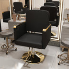 Hydraulic Salon Chair 360° Swivel - Professional Barber Stylist Chair with Pump, Non-Tilting Hairdressing Chair for Salon Tattoo Spa(Single Pack)