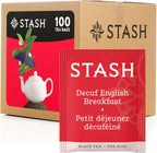 Stash Tea Decaf English Breakfast Black Tea - Decaf, Non-GMO Project Verified Premium Tea with No Artificial Ingredients, 100 Count (BULK PACKAGING)
