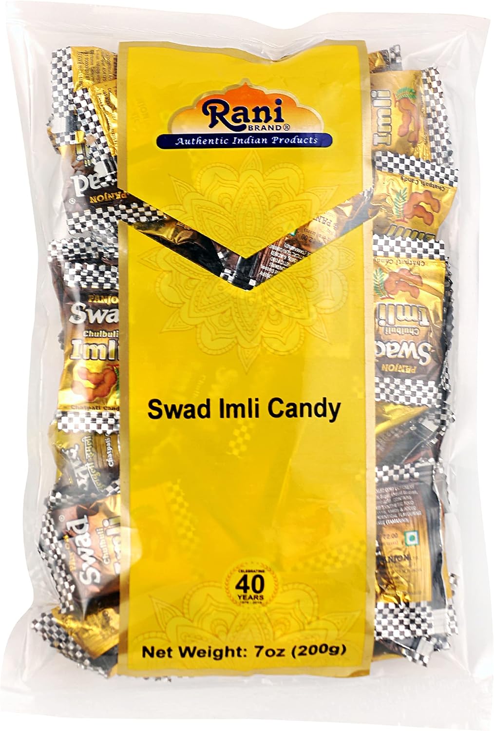 Rani Swad Imli Candy 7oz (200g) Individually Wrapped ~ Indian Tasty Treats | Vegan | Gluten Friendly | NON-GMO | Indian Origin