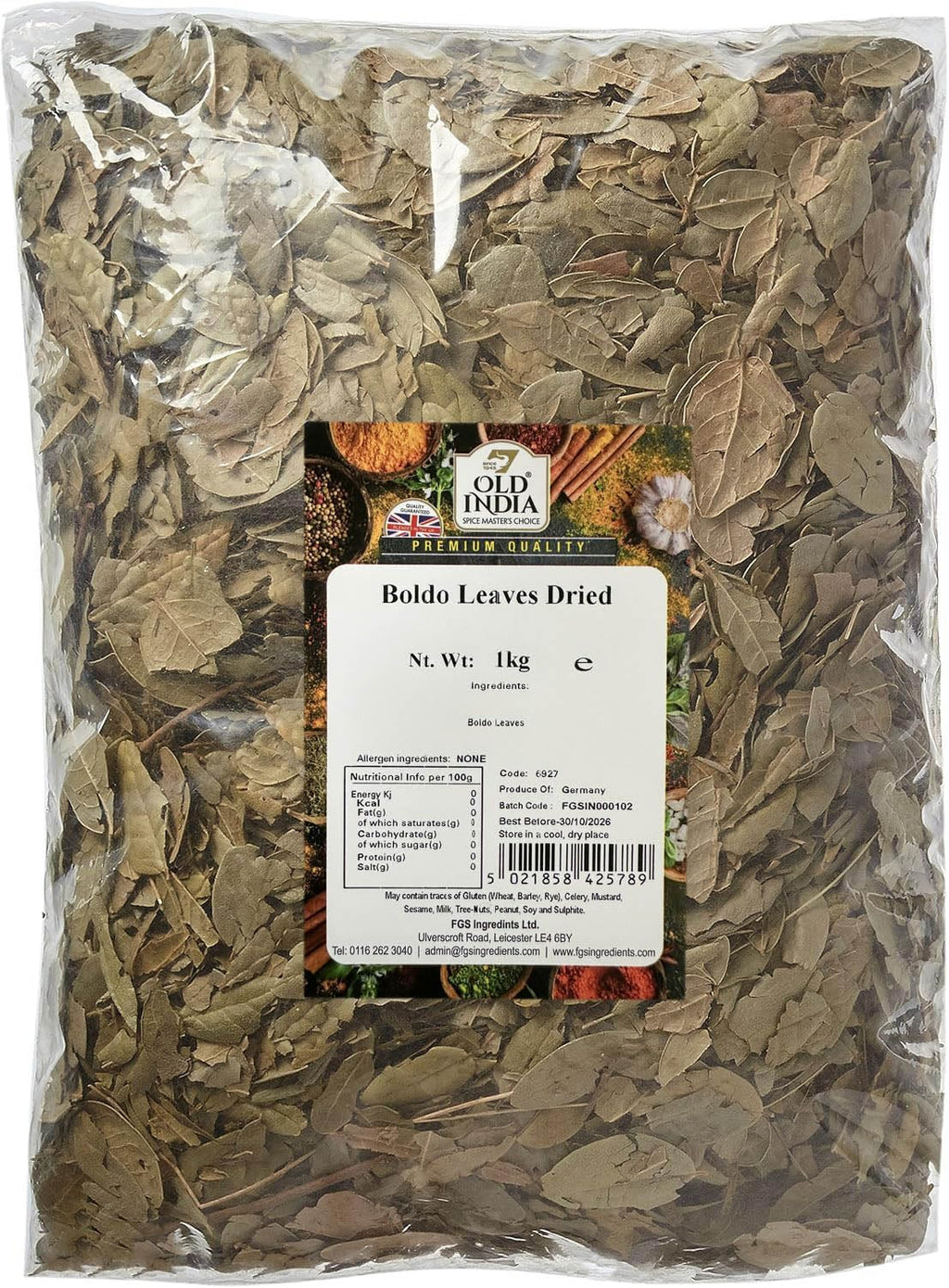 Old India Boldo Leaves Dried 1 Kg