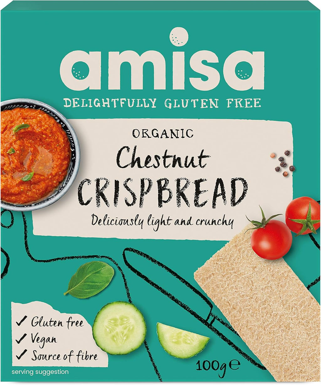 Amisa Organic Gluten Free Chestnut Crispbread 100g
