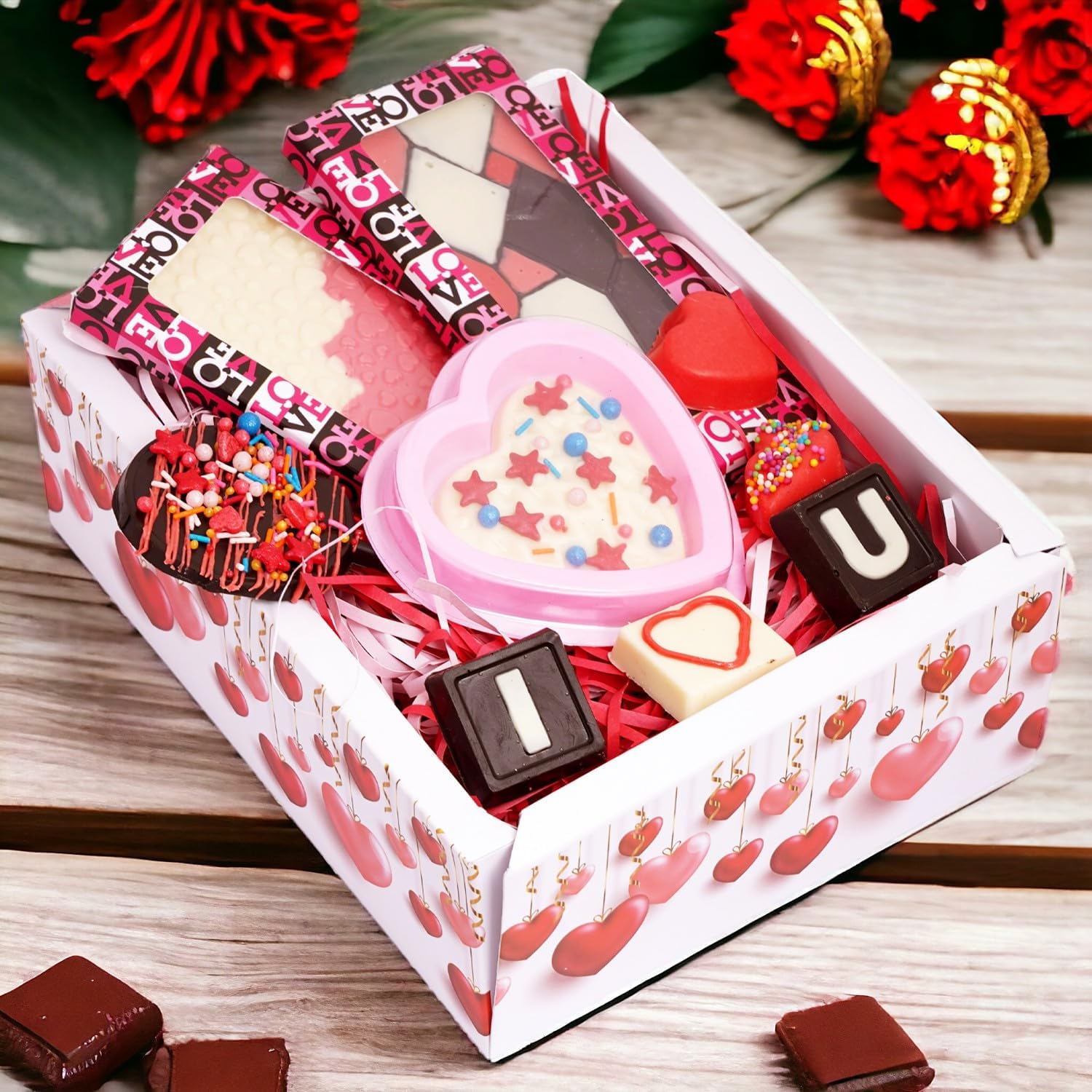 Jaiccha Ghasitaram Valentines Gift for Girlfriend/Boyfriend/Husband and Wife Valentine Hamper Chocolates Box Big