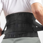 Adjustable Belt Waist Lumbar Support Orthopedic Corset Spine Decompression Double Banded Waist Trainer Brace Back Pain Relief(Black M)