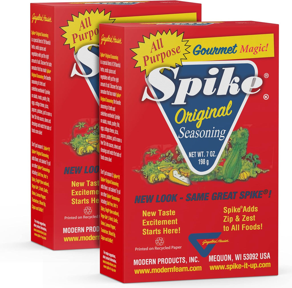 Spike Original All-Purpose Seasoning Salt, Herb, Veggie & Spice Blend 2-Pack – Seasonings & Spices, 7 Oz Ea