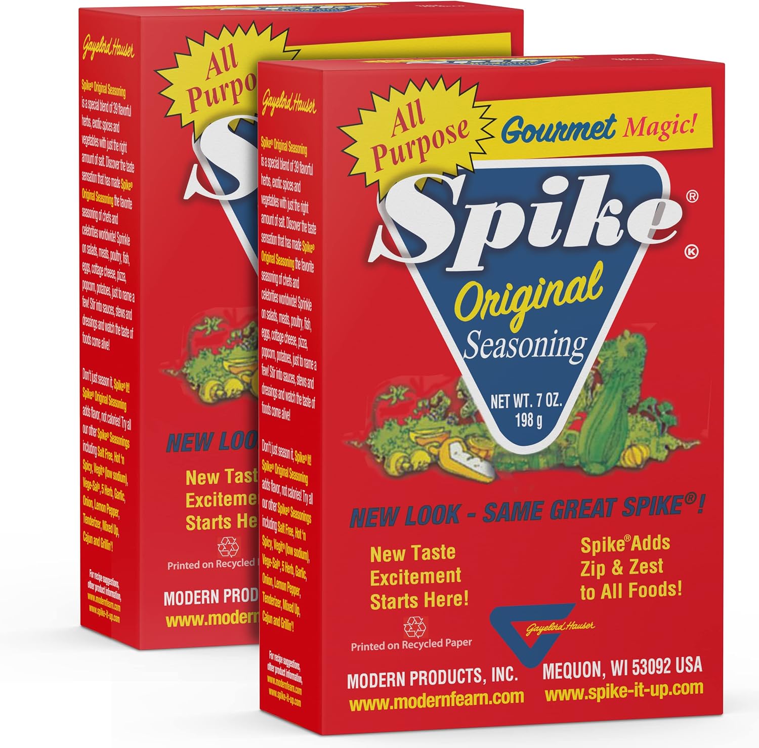 Spike Original All-Purpose Seasoning Salt, Herb, Veggie & Spice Blend 2-Pack – Seasonings & Spices, 7 Oz Ea