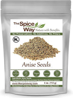 The Spice Way Premium Anise Seeds - Whole seeds (4 oz) also called Aniseed. Used for baking bread, cooking and even tea.