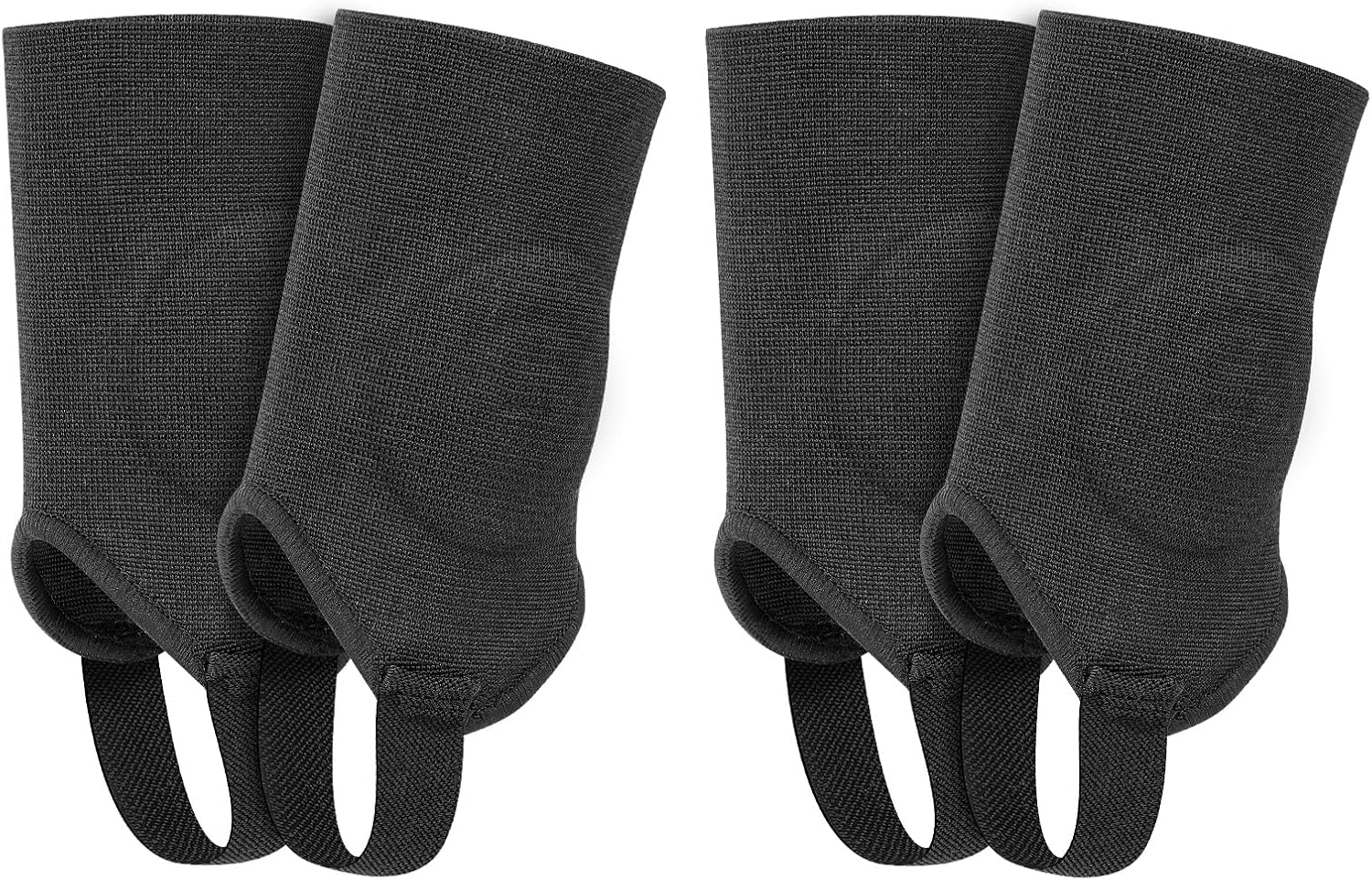 Linkidea 2 Pairs Soccer Ankle Guards, Soccer Double Side Ankle Shield Protector with Elastic Band, Ankle Padded Support Brace for Sport Stabilizing Fits to Adult (Black, Size L), Large