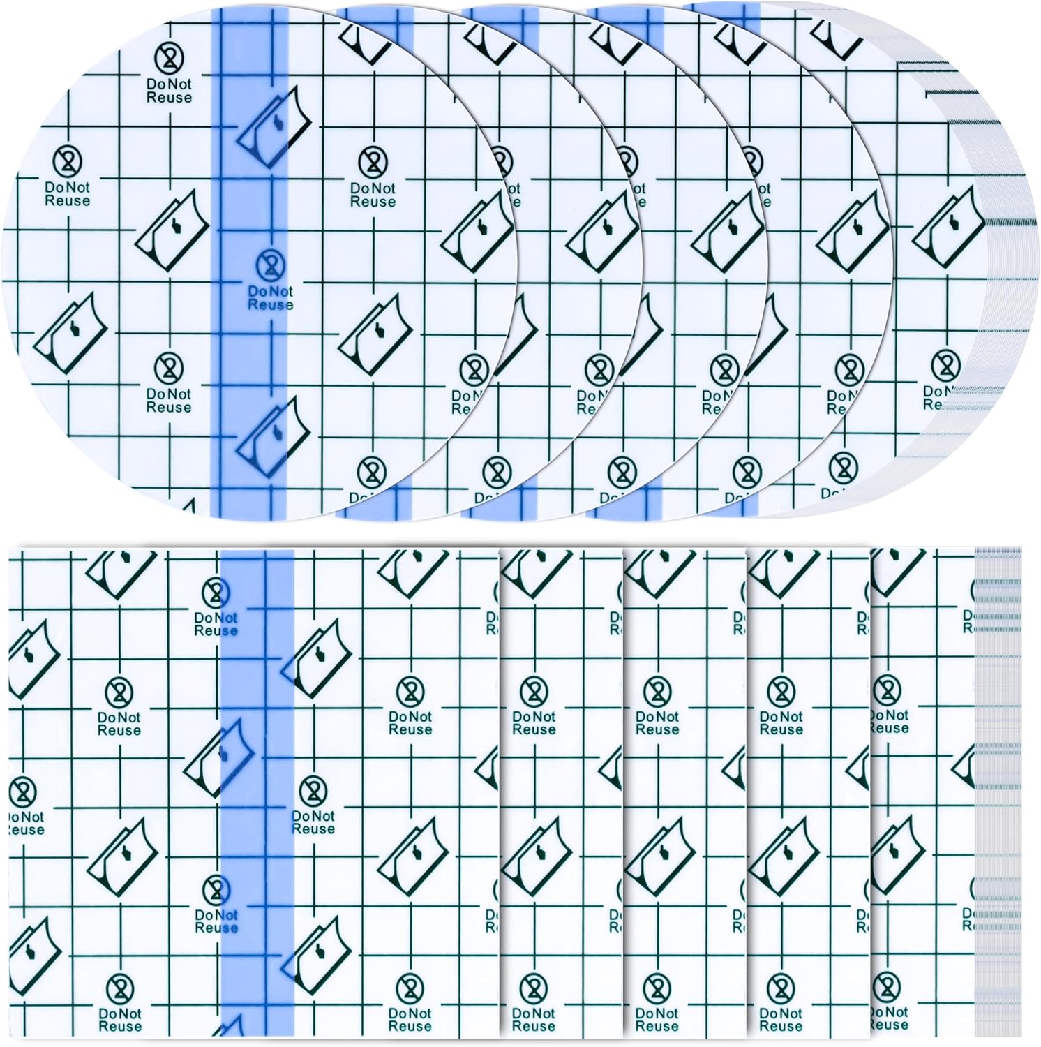 50 Pieces Waterproof Adhesive Bandages, 4" x 4" Transparent Tattoo Cover Up Tape Aftercare Bandage, Protective Clear Film Bandage for Wound Dressing, Swimming, Shower (4 x 4 Inch)